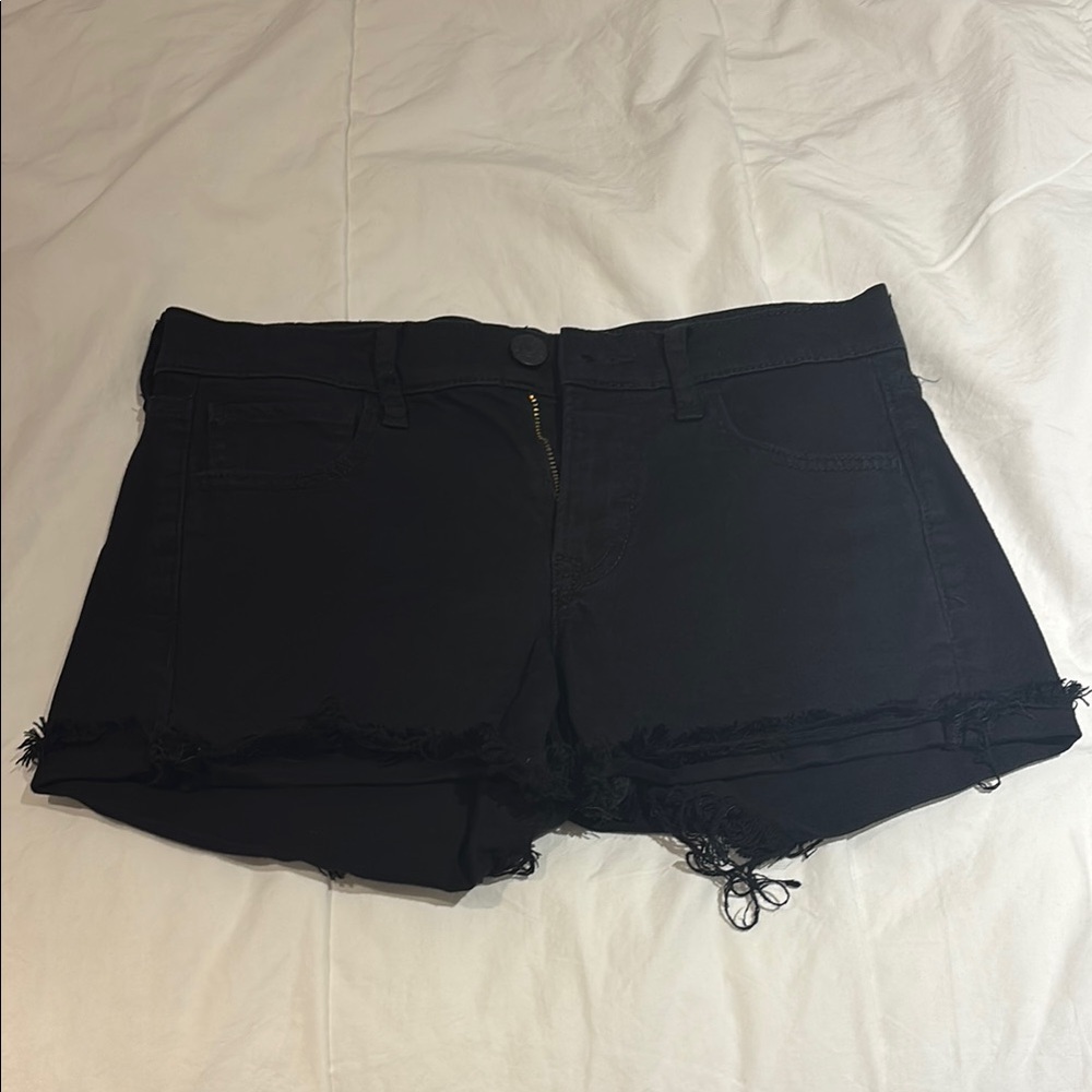 Express Black Jean Shorts Relaxed Fit Casual